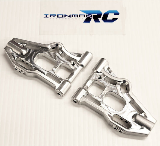 IronManRc Hobao Vte2 ​​Brazos en A inferiores delanteros de aluminio * CROMO BILLET *