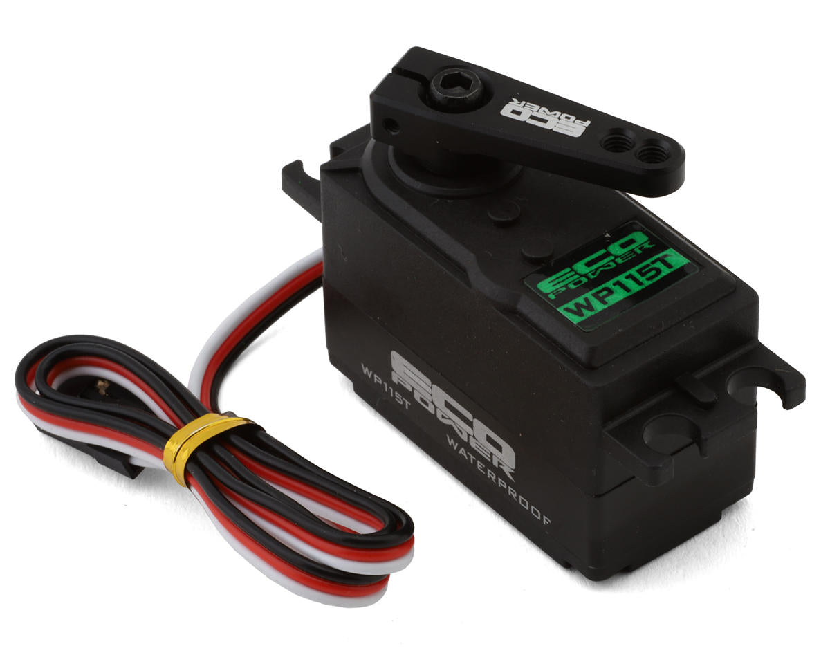 ECOPOWER 115T Low Profile Waterproof High Torque Metal Gear Servo for 1/10 2wd Buggies, Drift Cars & Shift/Dig