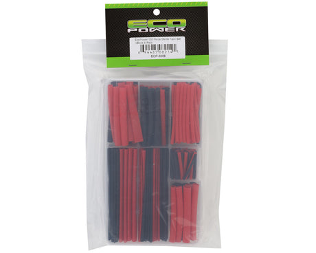 ECOPOWER ECP-3009 Heat Shrink Tubes w/Plastic Case (Black & Red) (150)