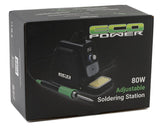 EcoPower ECP-3202 80W Adjustable Temperature Digital Soldering Station w/Alligator Clip Support Arms
