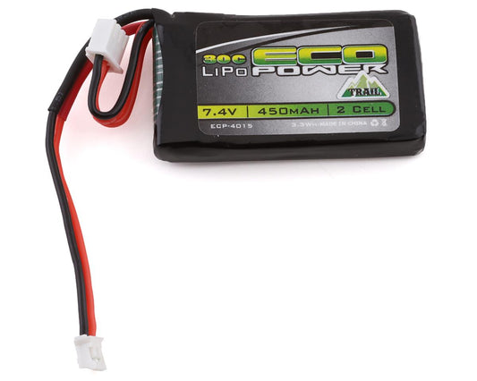 Batterie LiPo EcoPower ECP-4015 « Trail » SCX24 2S 30C avec connecteur PH2.0 (7,4 V/450 mAh)