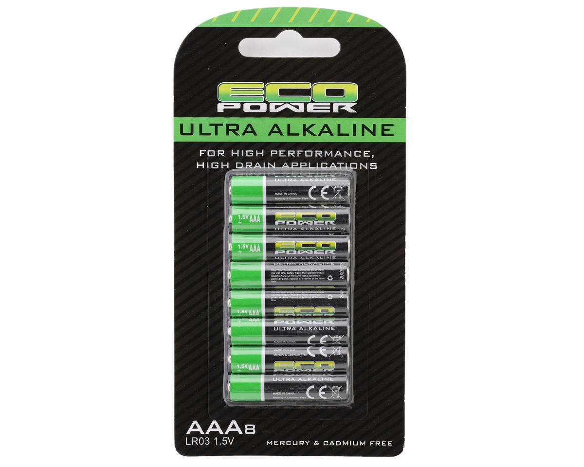 EcoPower ECP-5060 Ultra Alkaline AAA Batteries (8) (Mercury & Cadmium Free)