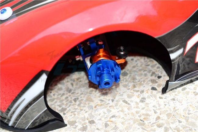 GPM ALUMINUM WHEEL HEX CLAW (+6MM) (2) Traxxas E-Revo BLUE