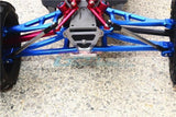 GPM ALUMINUM FULL SUSPENSION ARM SET F/R AND UPPER LOWER TRAXXAS E-REVO BLUE