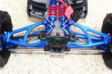 GPM ALUMINUM FULL SUSPENSION ARM SET F/R AND UPPER LOWER TRAXXAS E-REVO BLUE