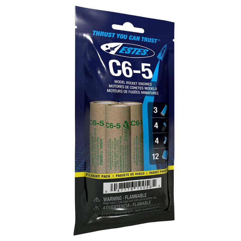 Estes Rockets EST10056 C6-5 Model Rocket Engine FP (Flight Pack)