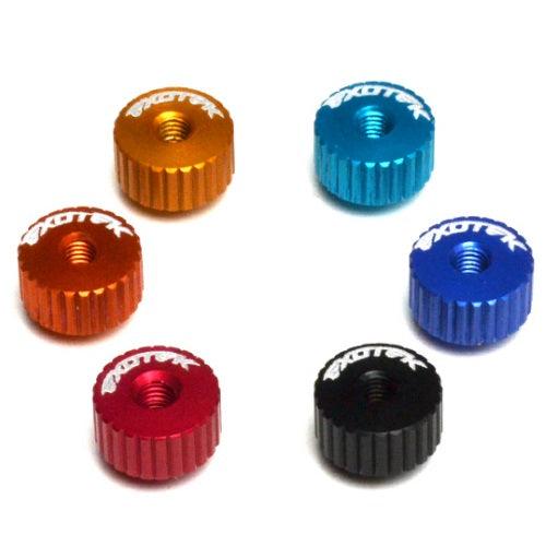 Exotek Racing EXO1191RD Alloy Twist Nuts For M3 Thread Red