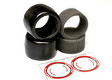 Exotek 2119 F1 1/10 Rear Belted Rubber Tires with Foam 33X Red-Soft