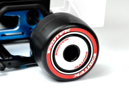 Exotek 2119 F1 1/10 Rear Belted Rubber Tires with Foam 33X Red-Soft