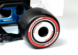 Exotek 2119 F1 1/10 Rear Belted Rubber Tires with Foam 33X Red-Soft