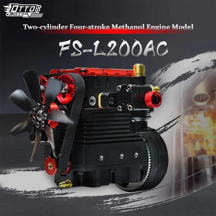 Toyan OTTO FS-L200AC-OT Motor DIY 4 Stroke 2 Cylinder RC Nitro Engine Kit