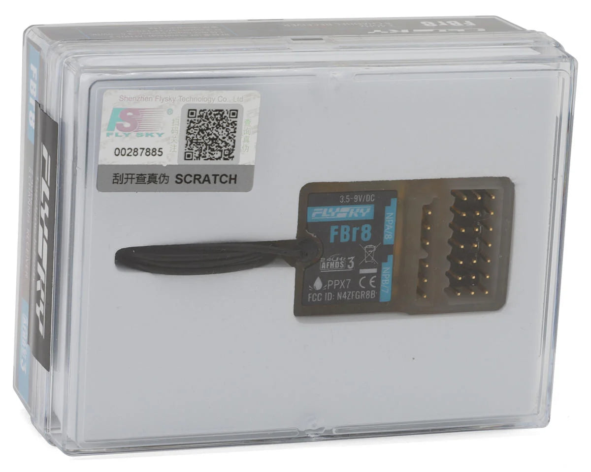 Flysky FBr8 Waterproof 8-Channel Receiver (Long Antenna)