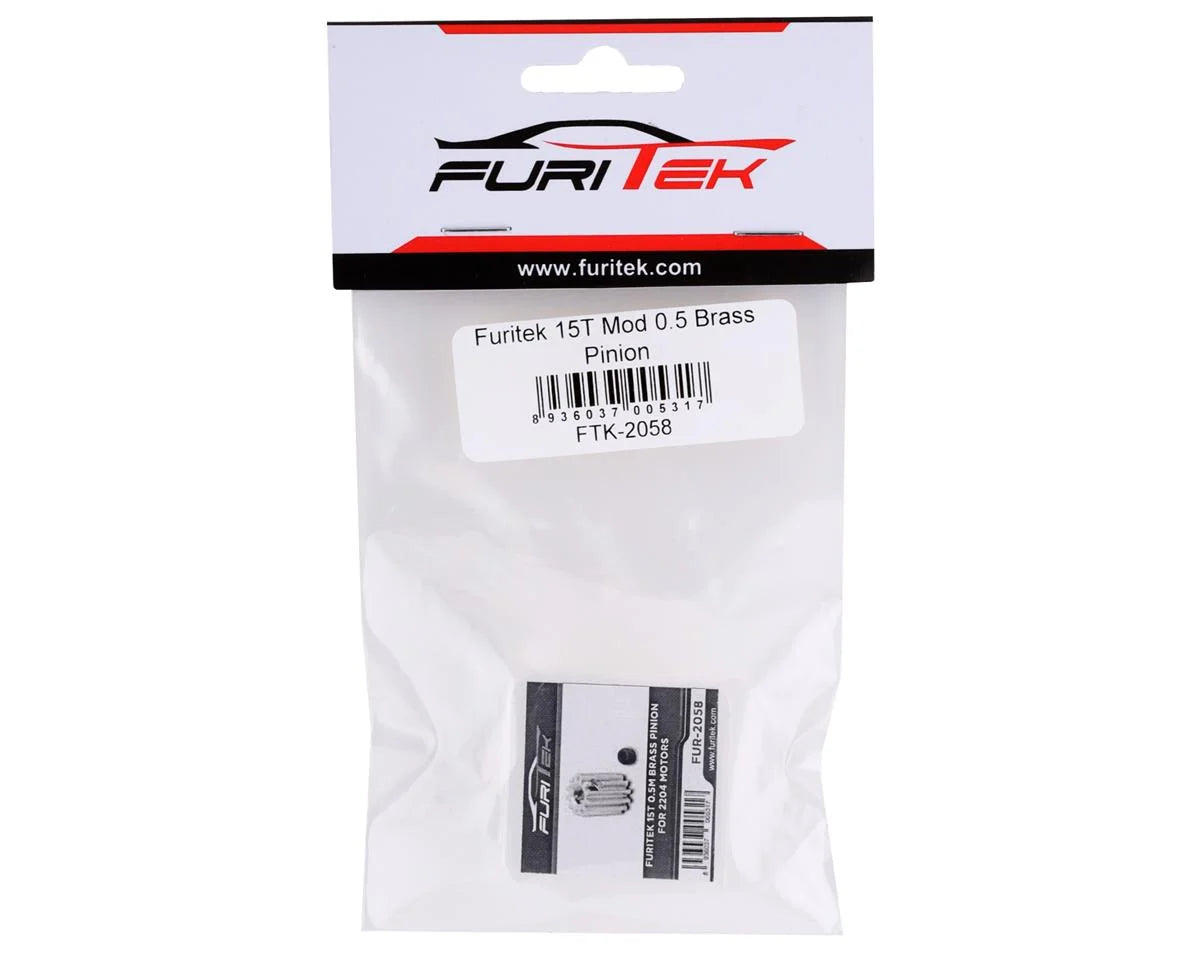 Furitek FUK-2058 15T 0.5M Brass Pinion for 2204 motors