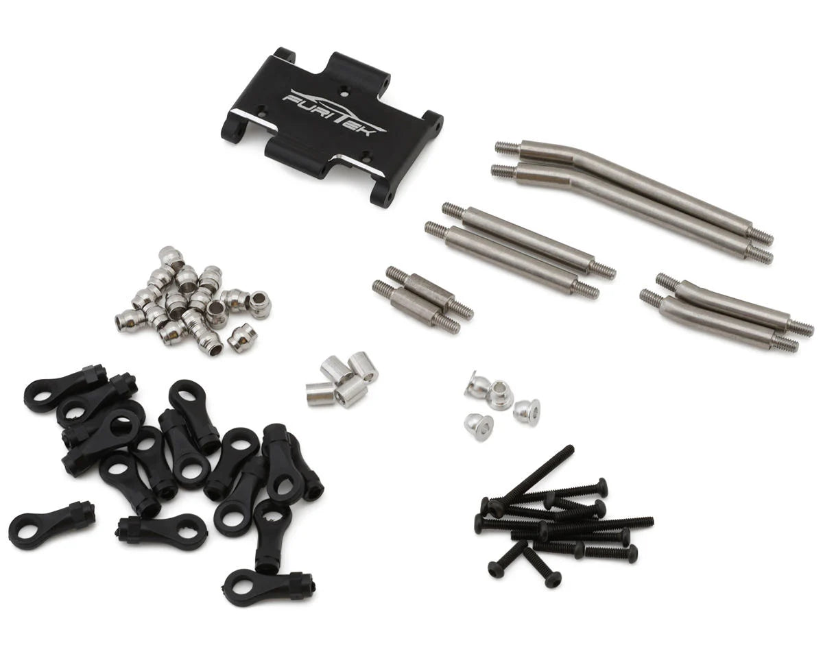 FURITEK FUR-2417 STEEL HIGH CLEARANCE LINKS SETS WITH ALUMINIUM SKID PLATE FOR FURITEK FX118