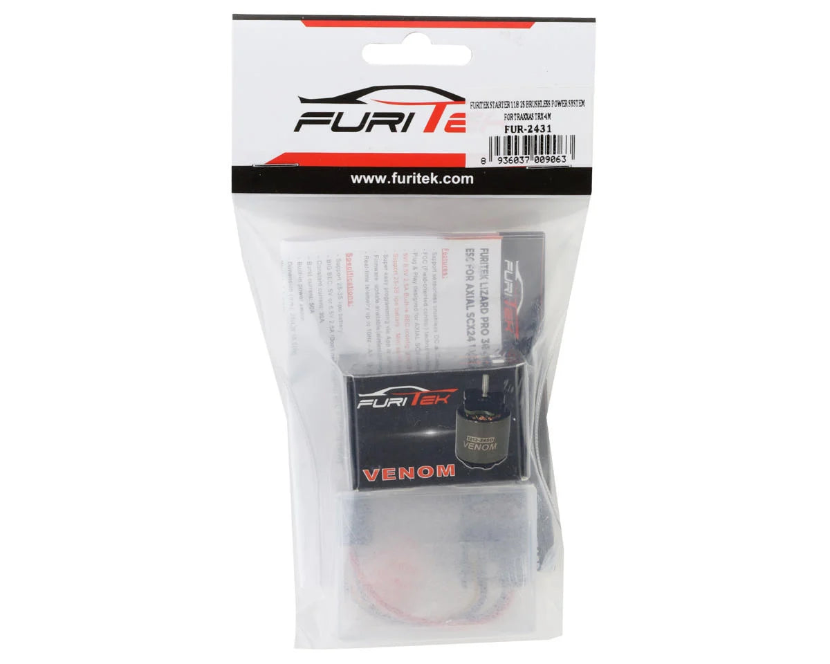 Furitek Starter 118 2S Brushless ESC & Venom Motor Combo for Traxxas TRX-4M (3450kV) FUR-2431