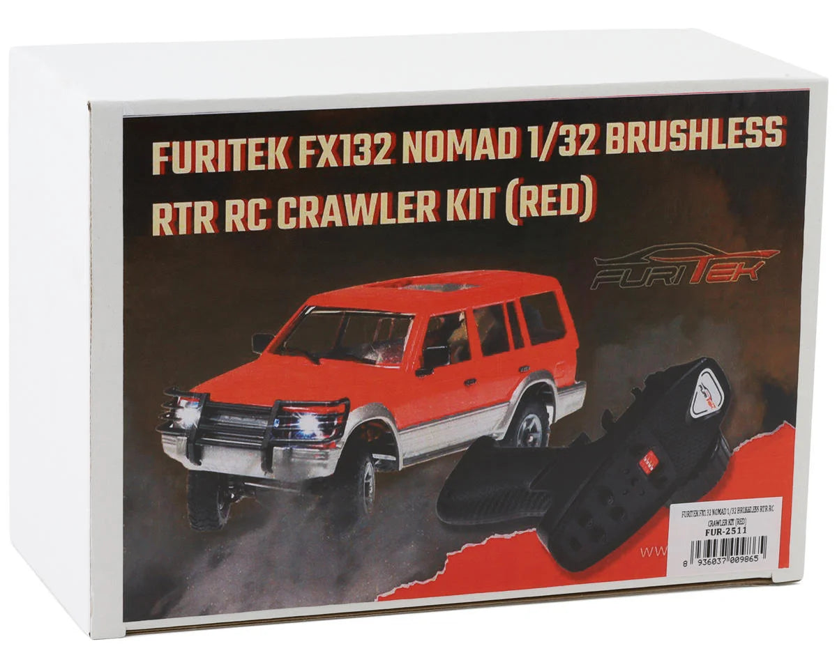 Furitek FX132 Nomad 1/32 Brushless 4WD RTR Micro Trial Truck (Red) w/Brushless ESC & Motor