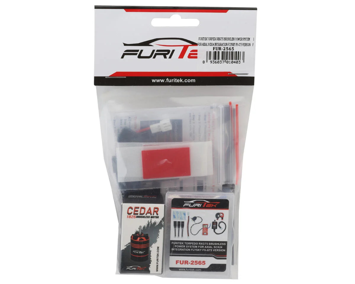 FURITEK FUR-2565 TORPEDO RXGT5 BRUSHLESS POWER SYSTEM FOR AXIAL SCX24 INTEGRATION FLYSKY FS-GT5 VERSION