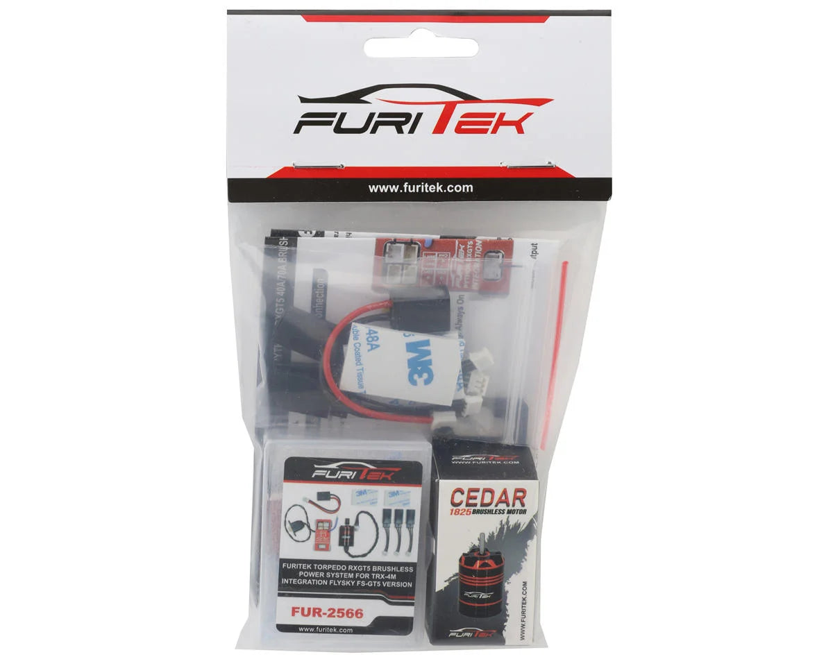 FURITEK FUR-2566 TORPEDO RXGT5 BRUSHLESS POWER SYSTEM FOR TRX-4M INTEGRATION FLYSKY FS-GT5 VERSION