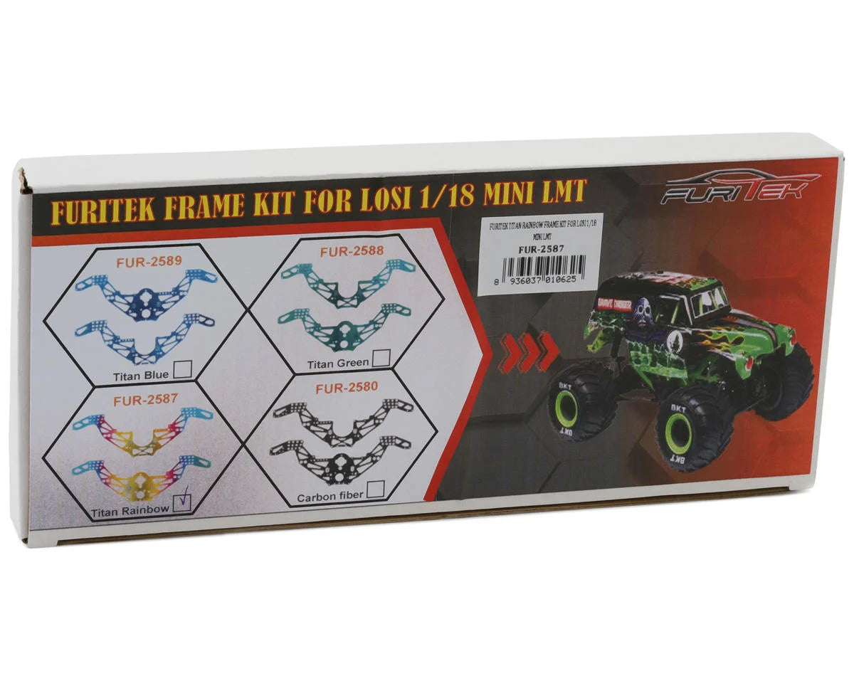 Furitek FUR-2587 TITAN RAINBOW Frame KIT for Losi 1/18 Mini LMT