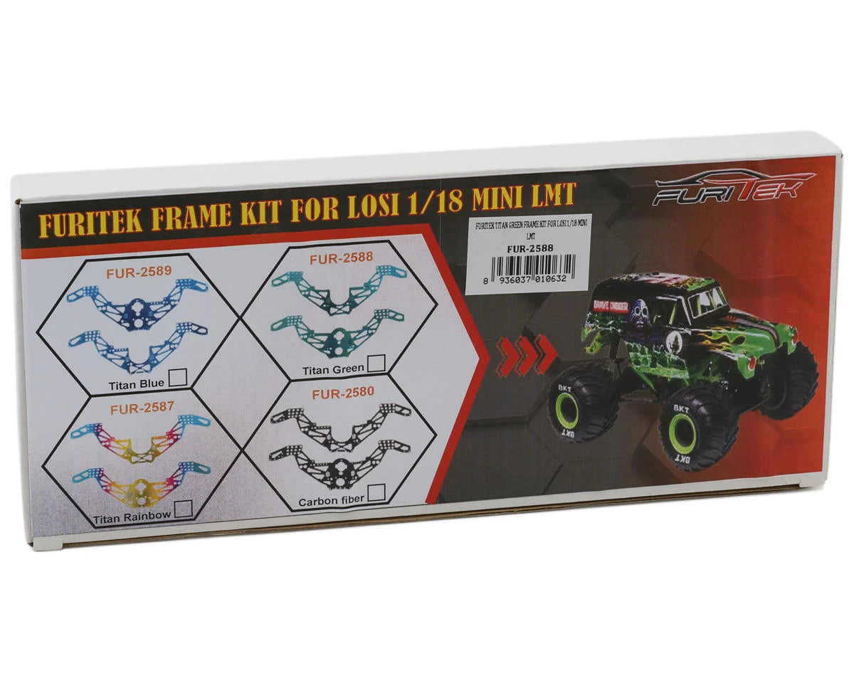 Furitek FUR-2588 TITAN GREEN Frame KIT for Losi 1/18 Mini LMT