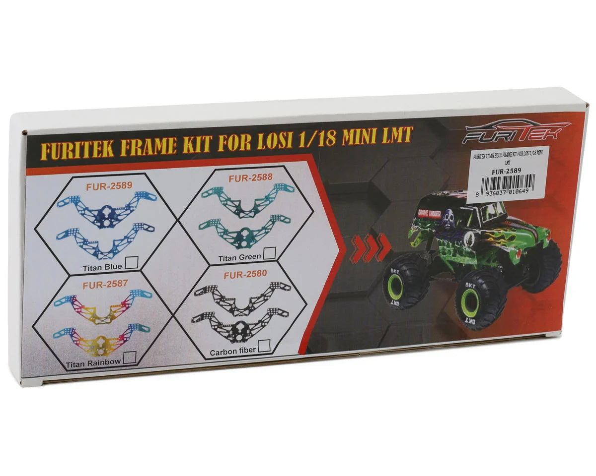Furitek FUR-2589 TITAN BLUE Frame KIT for Losi 1/18 Mini LMT