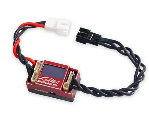 FURITEK FUR-2601 MICROBOOST 2S LIPO 25A/50A BRUSHLESS SENSORED/SENSORLESS ESC FOR 1/24 1/28 DRIFT/RACE w/LCD Display - Red