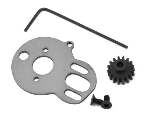 FURITEK FUR-2621 16T Steel Pinion Gear and Motor Mount - Compatible with Furitek Storm Razor Motor for Micro-B