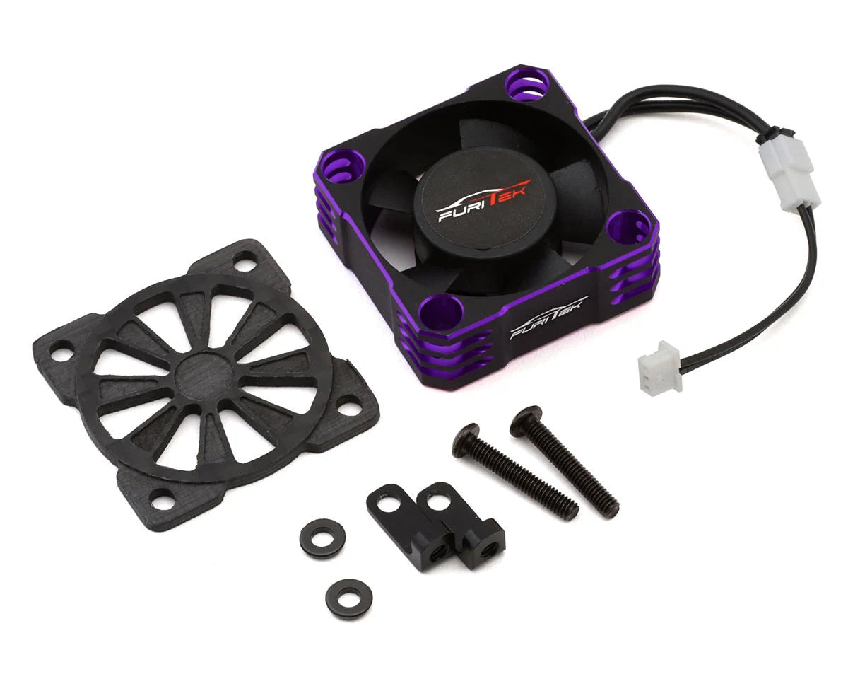 Furitek FUR-2673 AeroSpin 30K Aluminum Fan Kit for SlideTech ESC – Black Purple Edition