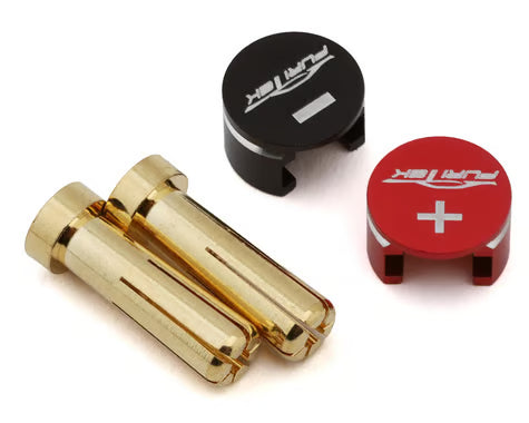 Furitek FUR-2679 LowPro Bullet Plug Grips w/5mm Bullets (Black/Red)
