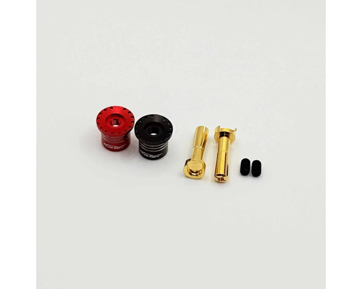 Furitek FUR-2681 Heatsink Bullet Plug Grips w/4mm Bullets (Black/Red)