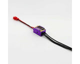 FURITEK FUR-2687 MICROBOOST 2S LiPo 25A/50A Brushless ESC for 1/24 & 1/28 Drift/Race Cars - Sensored/Sensorless, Purple Color with LCD Display, Solderable and Wire Replaceable