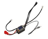 FURITEK FUR-2688 MICROBOOST 2S LiPo 25A/50A Brushless ESC for 1/24 & 1/28 Drift/Race Cars - Sensored/Sensorless, Black Color with LCD Display, Solderable and Wire Replaceable