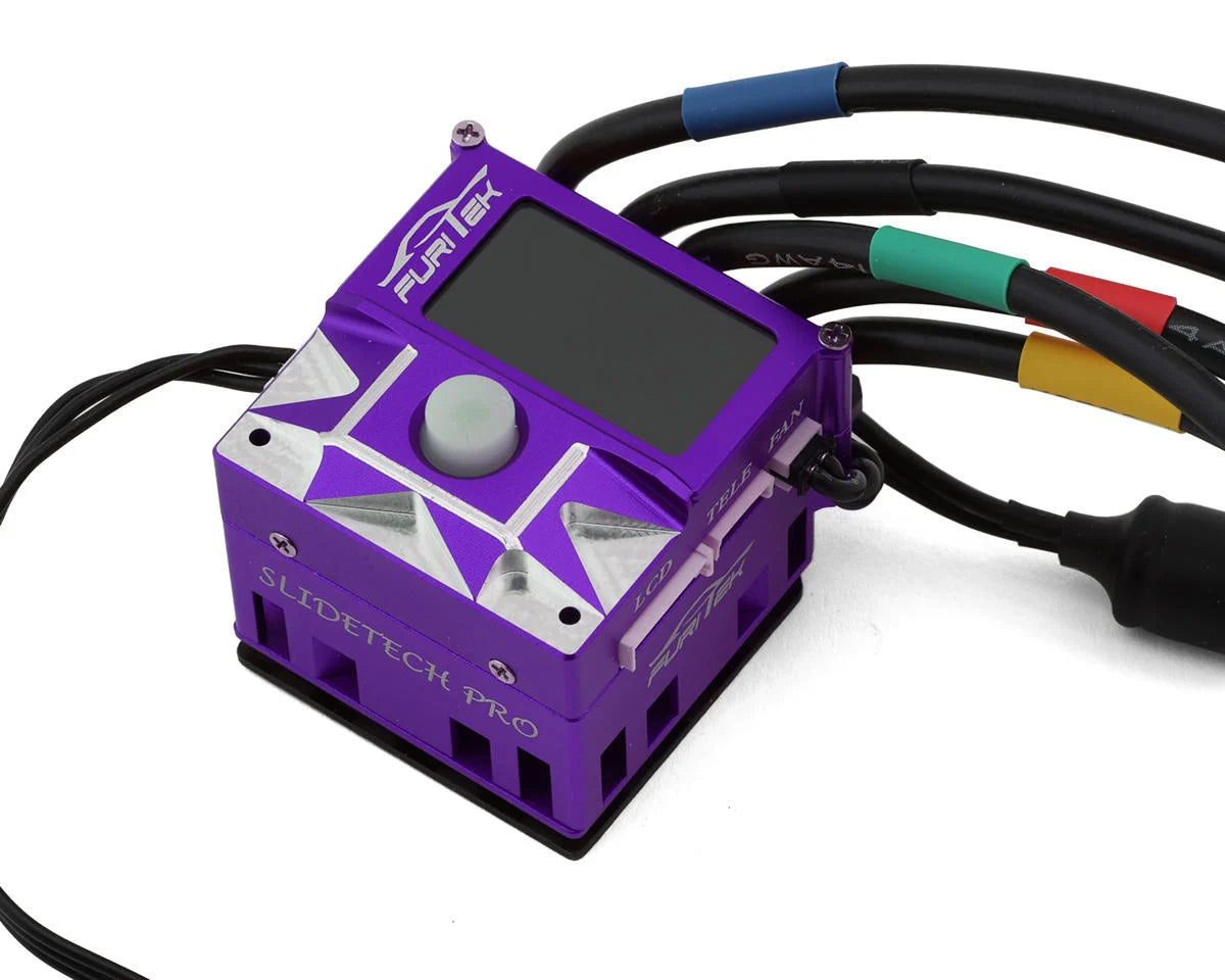 Furitek FUR-2702 SlideTech PRO 1/10 Sensored ESC w/ OLED & Internal Fan – Drift & Stock Racing – Purple Edition