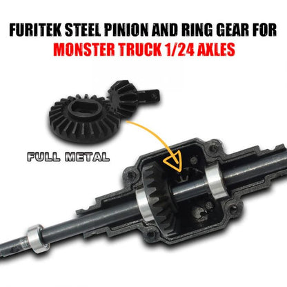 Furitek 1/24 Rampart Steel Pinion & Ring Gears