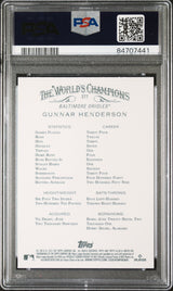 2023 TOPPS ALLEN & GINTER GUNNAR HENDERSON  #377 - PSA 10