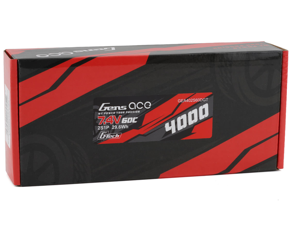 Gens Ace GEA402S60DGT 2S G-Tech Smart LiPo Batería 60C (7.4V/4000mAh) con conector estilo T (Tamiya)