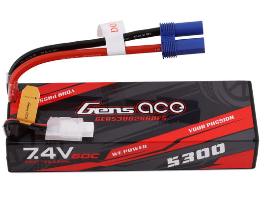 Gens Ace GEA53002S60E5 Batería LiPo 2s 60C con conector EC5 (7,4 V/5300 mAh)
