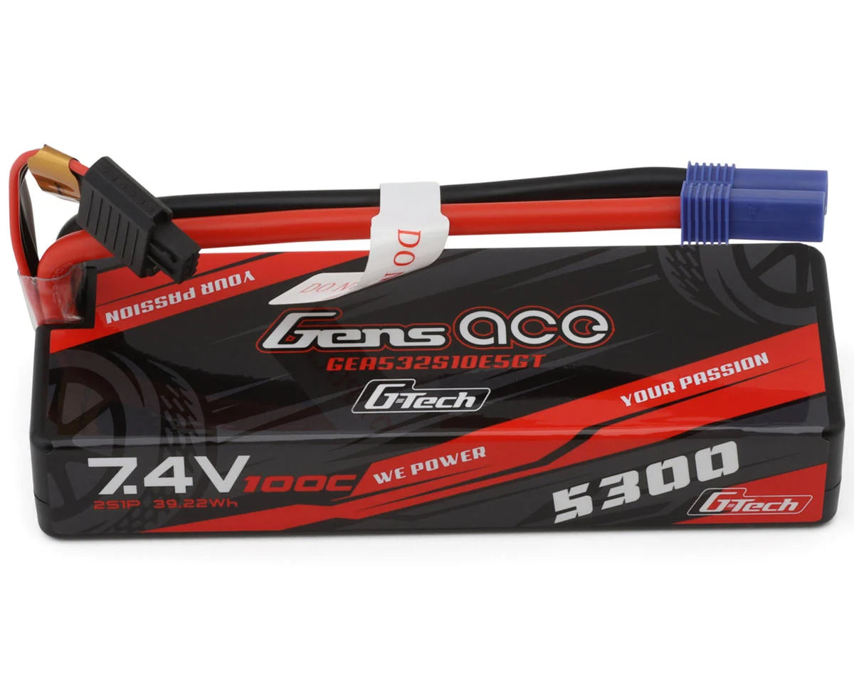 Gens Ace GEA532S10E5GT 2S 100C G-Tech Hardcase LiPo Battery Pack (7.4V/5300mAh) w/EC5 Connector