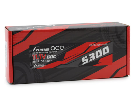 Gens Ace GEA533S60E5GT G-Tech Smart 3S LiPo Battery 60C (11.1V/5300mAh) w/EC5 Connector