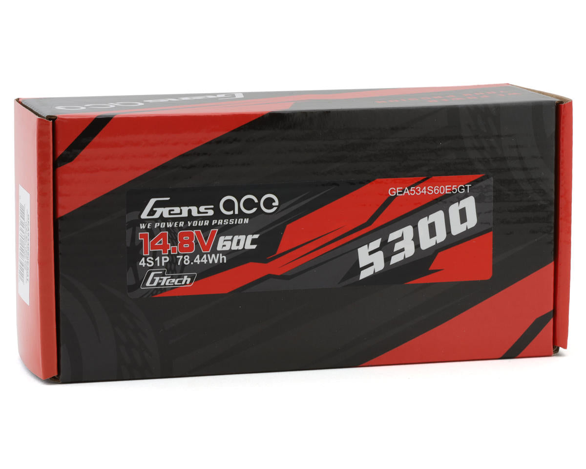 Gens Ace GEA534S60E5GT G-Tech Smart 4S LiPo Battery 60C (14.8V/5300mAh) w/EC5 Connector