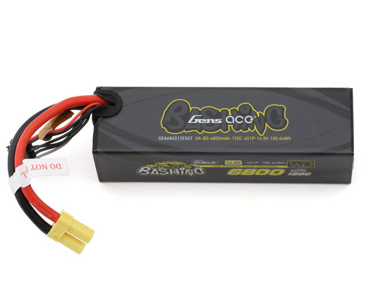 Gens Ace G-Tech 4S Bashing Series Batterie LiPo rigide 120C (14,8 V/6 800 mAh) avec connecteur EC5
