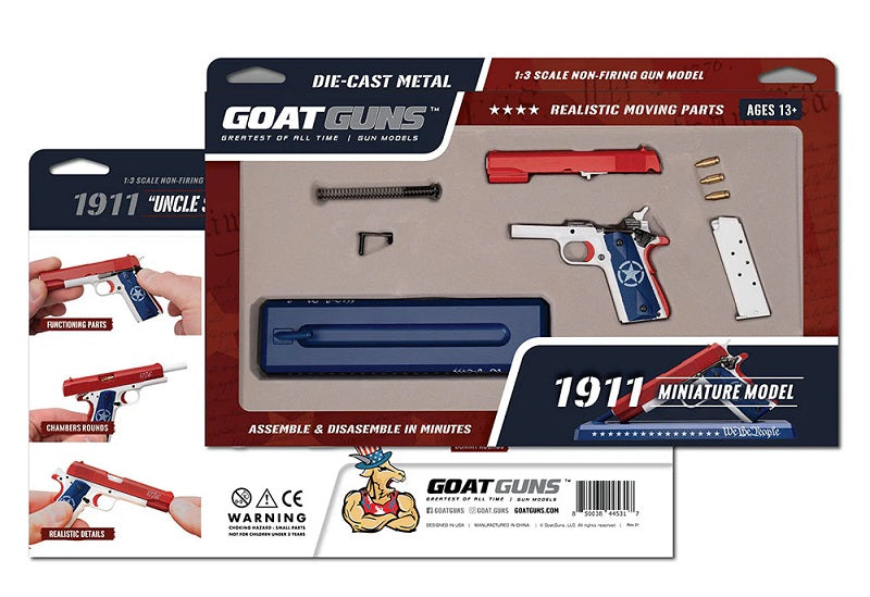 GoatGuns 1/2.5 Scale Die Cast 1911 Hand Gun Model, USA 1911-USA