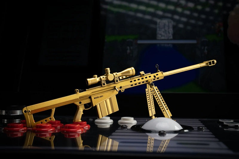 GoatGuns 1/3 Scale Die Cast Barrett .50Cal Sniper Rifle Model, Gold 50-GOLD