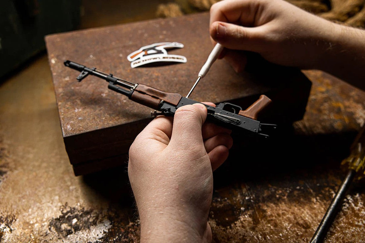 GoatGuns Die Cast 1/3 Scale AK47 Rifle Model, Black AK-BLACK