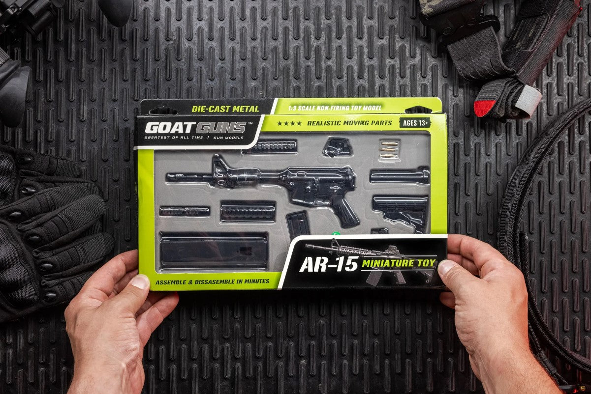 GoatGuns AR15 Model 1/3 Scale Die Cast AR15 Rifle, Black AR-BLACK