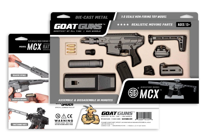 GoatGuns 1/3 Scale Die Cast Sig Sauer MCX Model Grey MCX-GREY