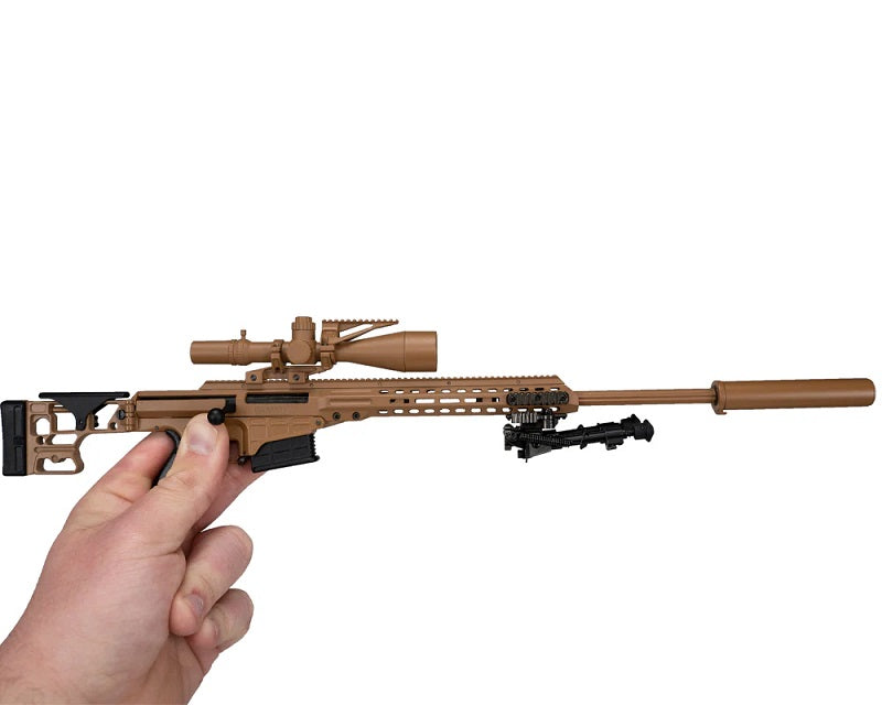 GoatGuns 1/4 Scale Die Cast Barrett MK22 Sniper Gun MRAD Model Tan MK22-TAN