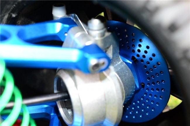 GPM ALUMINUM FRONT WHEEL HEX CLAW +3MM WITH BRAKE DISK TRAXXAS X-MAXX 4X4 RED