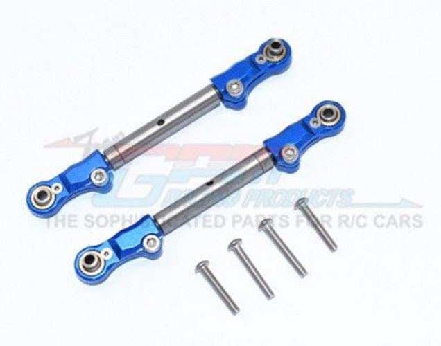 GPM Aluminum Stainless Steel Adjustable Front Steering Tie Rod Blue TRA Maxx