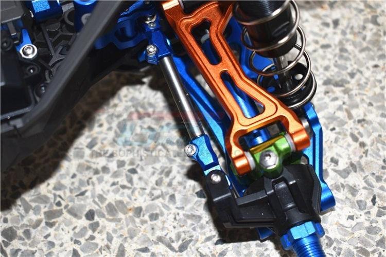 GPM Aluminum Stainless Steel Adjustable Front Steering Tie Rod Blue TRA Maxx